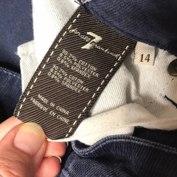7 for all man kind •navy fine corduroy• 14 - Picture 7 of 7